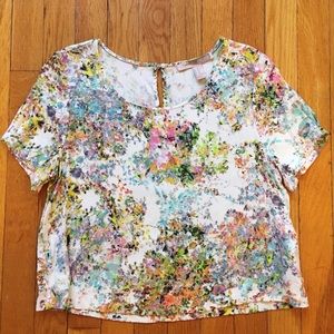Colorful Short Sleeve Crop Top Forever 21